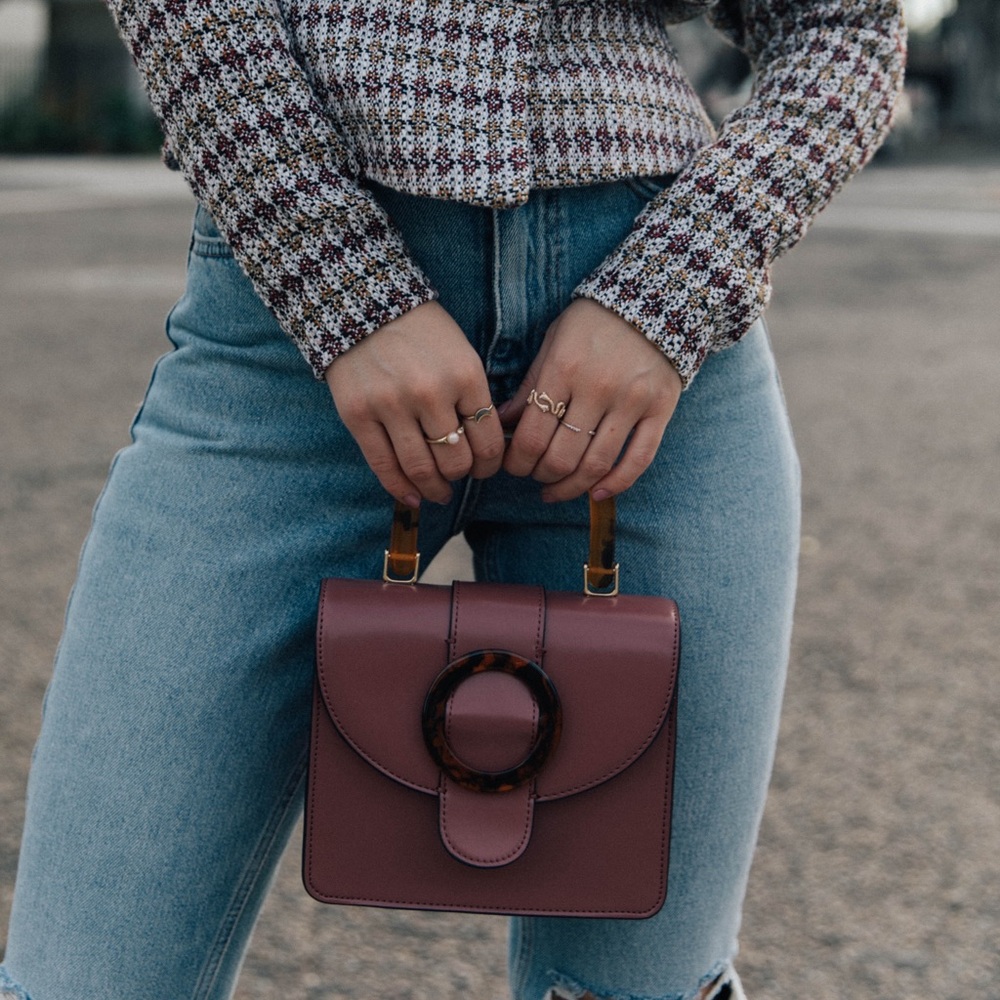 Topshop Handle Bag 💼 Worn once, new with tags., great condition, unique style🩷
